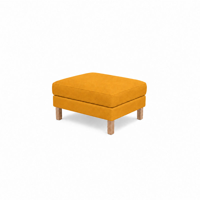 Karlstad Footstool Cover-Corduroy Mustard
