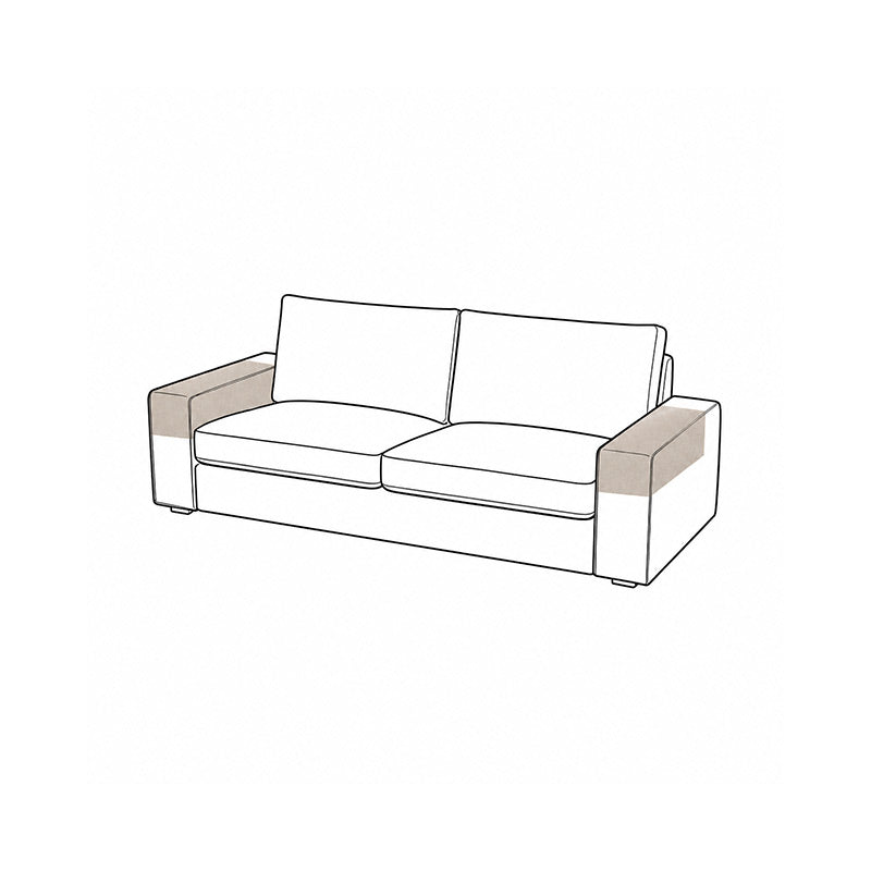 Square Sofa Armrest Covers-Microfiber Camel