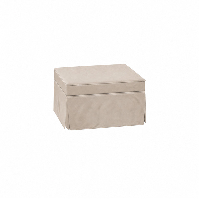 Pottery Barn Basic Ottoman-Microfiber Camel