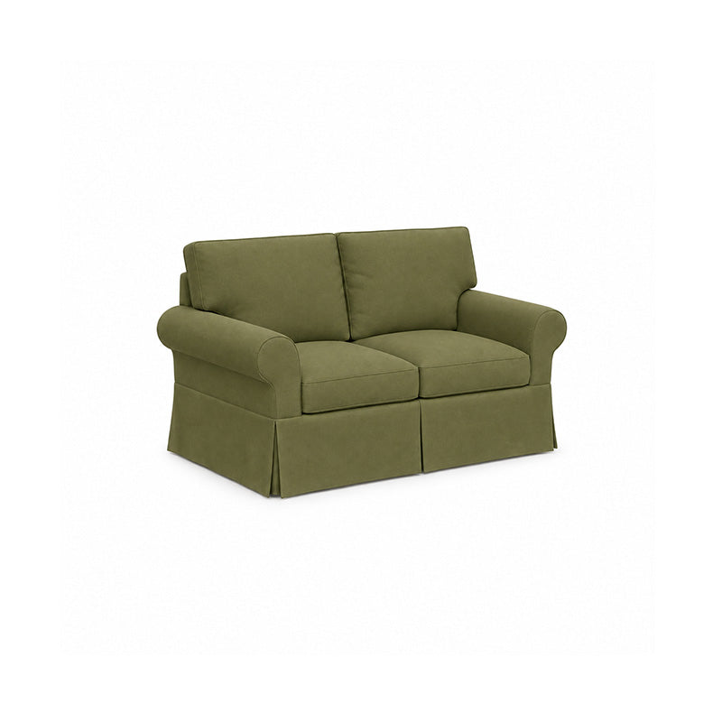 Pottery Barn Basic 2 Seater Sofa-Chenille Winter Moss