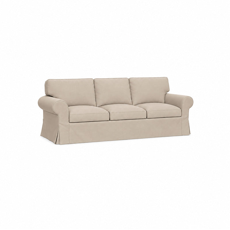 Ektorp 3.5 Seater Sofa Cover-Corduroy Mink taupe
