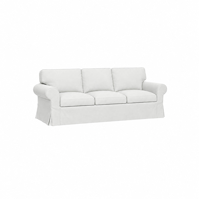 Ektorp 3.5 Seater Sofa Cover-Canvas Pure white
