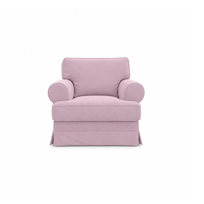Barkaby Armchair Cover-Velvet Dusty rose
