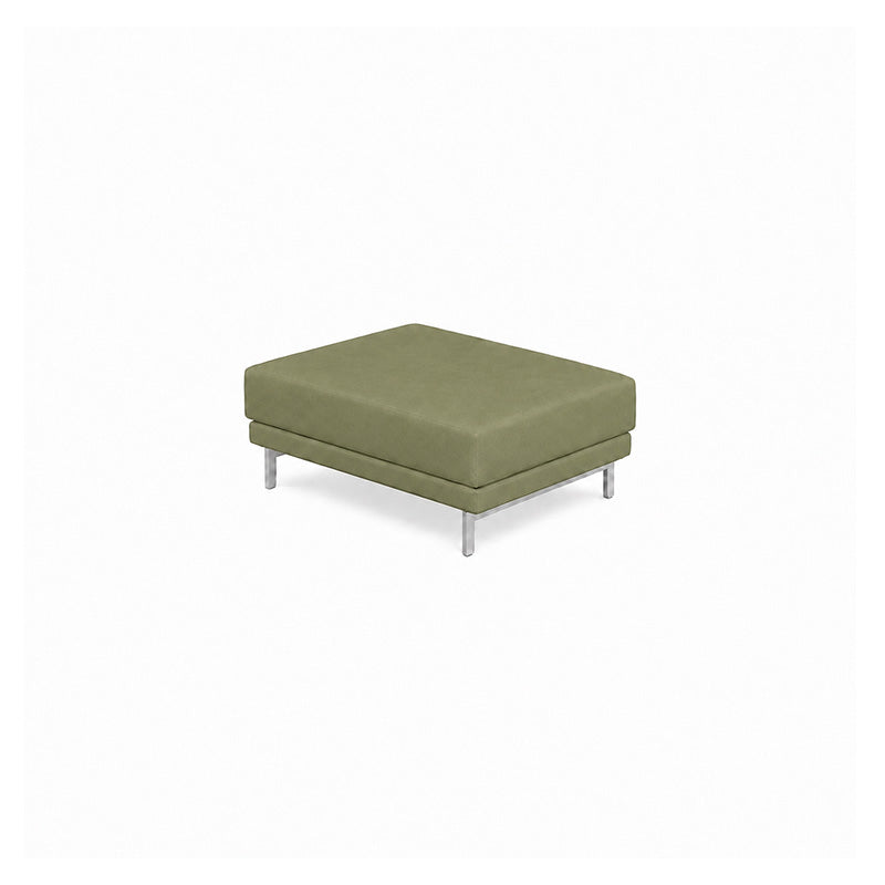 Nockeby Footstool Cover-Chenille Cypress Green
