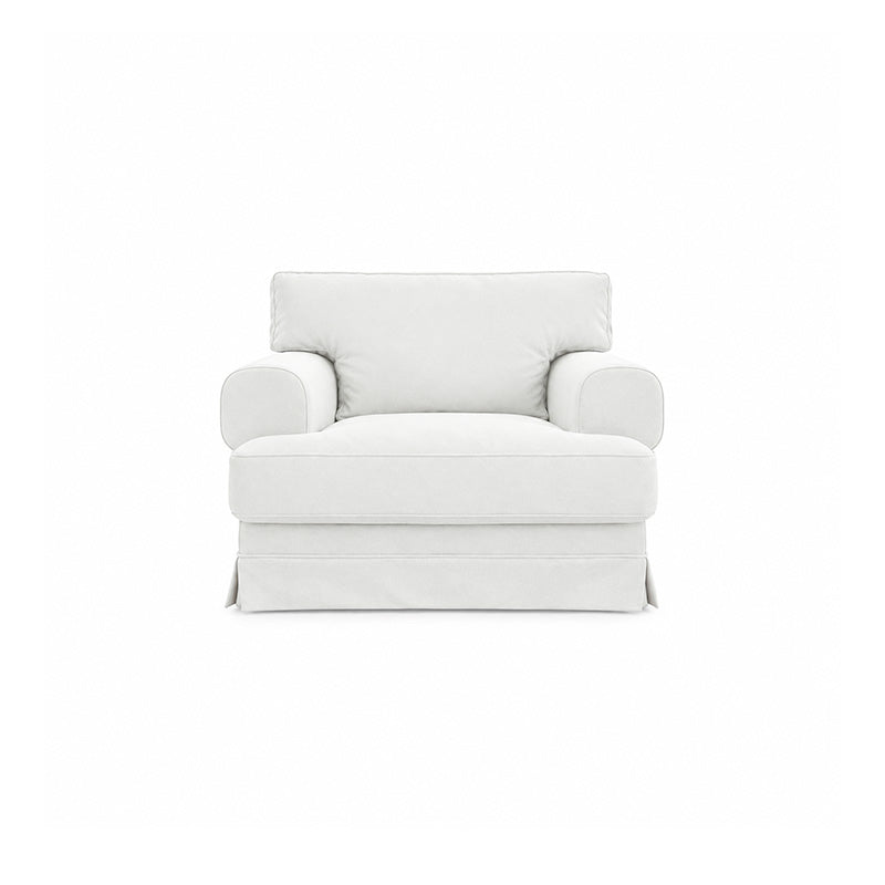 Ekeskog Armchair Cover-Chenille Ivory