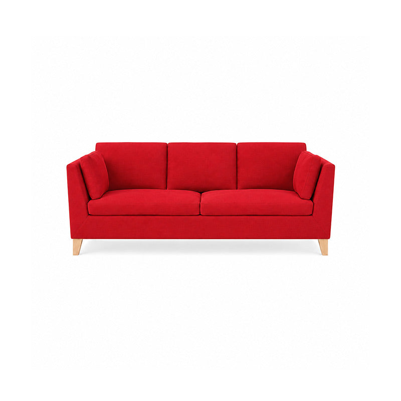 Stockholm 3 Seater Sofa Cover-Structural Weave Red