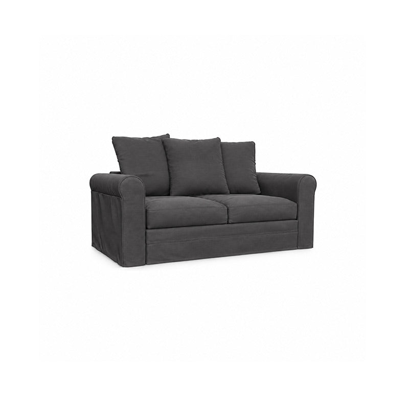 Grönlid 2 Seater Sofa Cover-Structural Weave charcoal