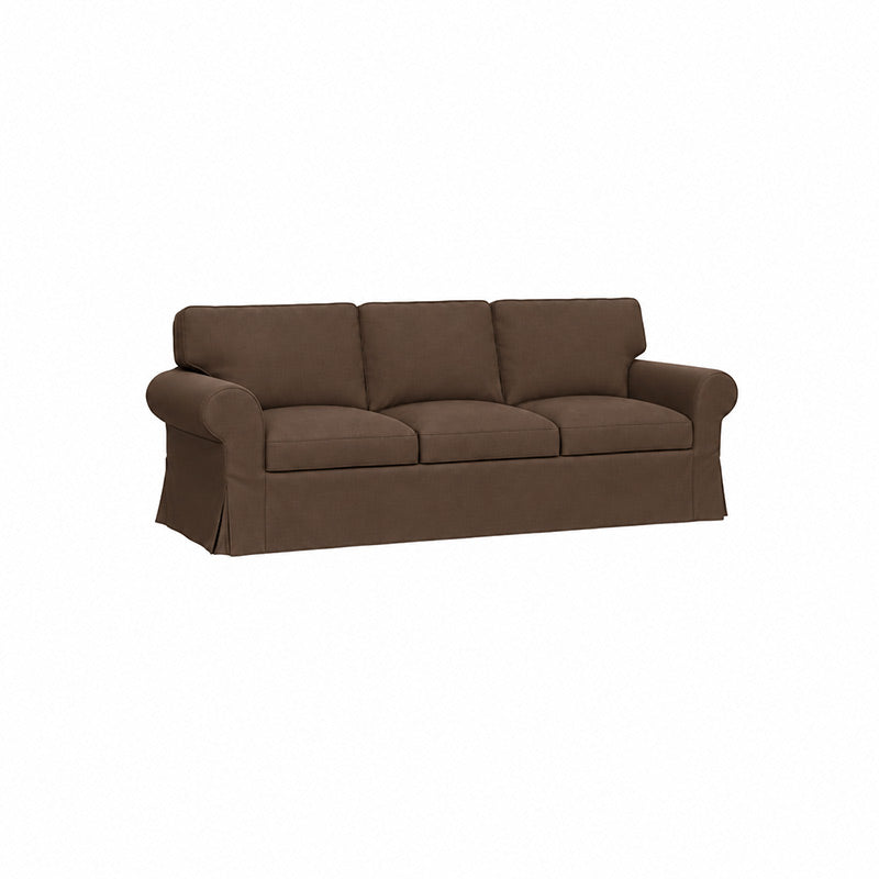 Ektorp 3.5 Seater Sofa Cover-Chenille Chestnut