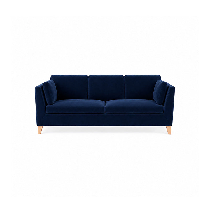 Stockholm 3 Seater Sofa Cover-Velvet Cobalt blue