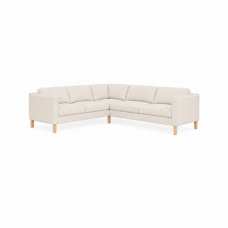 KARLSTAD Corner Sofa Cover (2+3)-Microfiber Ivory