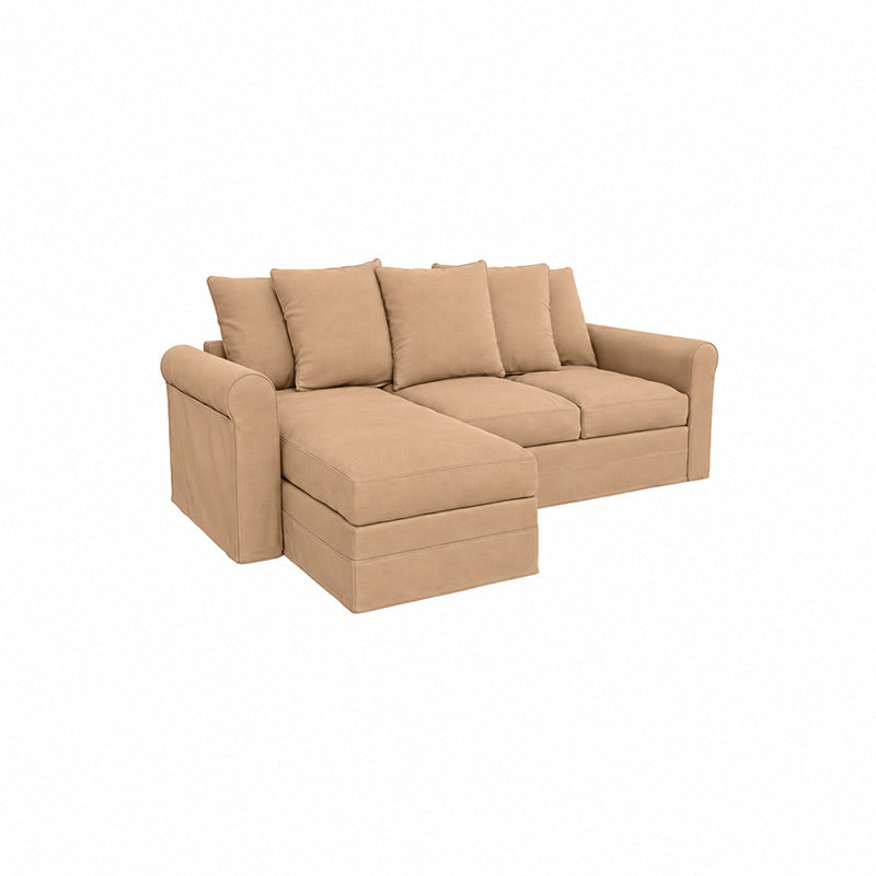Grönlid 3 Seater with Chaise Sofa Cover-Corduroy Latte
