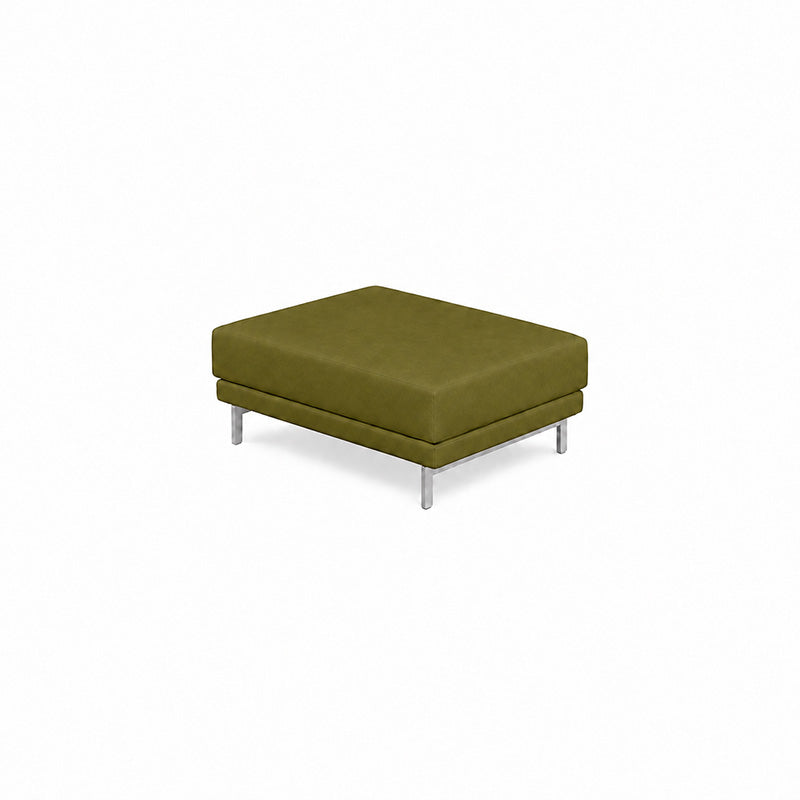Nockeby Footstool Cover-Velvet olive