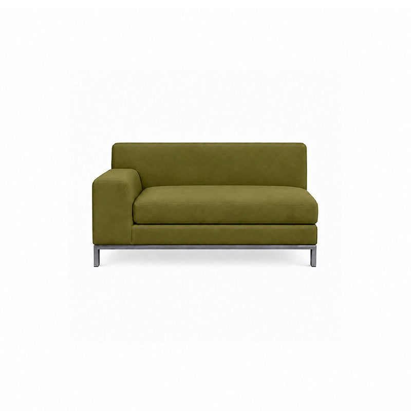 Kramfors 2 Seater Sofa with Left Arm Cover-Velvet olive