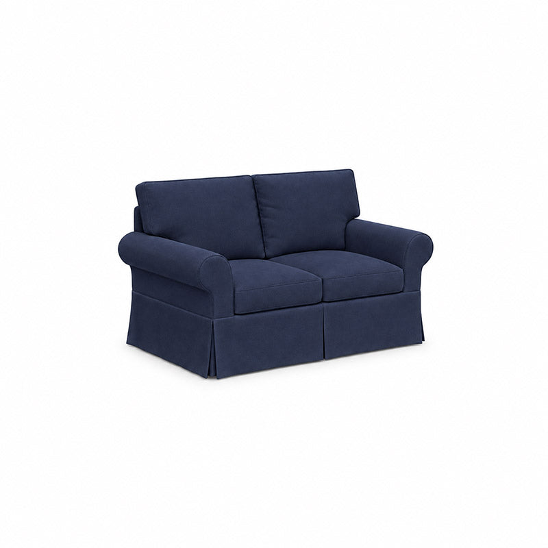 Pottery Barn Basic 2 Seater Sofa-Structural Weave navy
