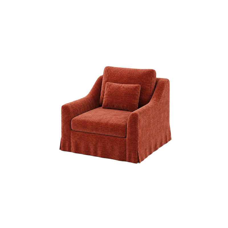 Färlöv Armchair Cover-Chenille Burnt Brick