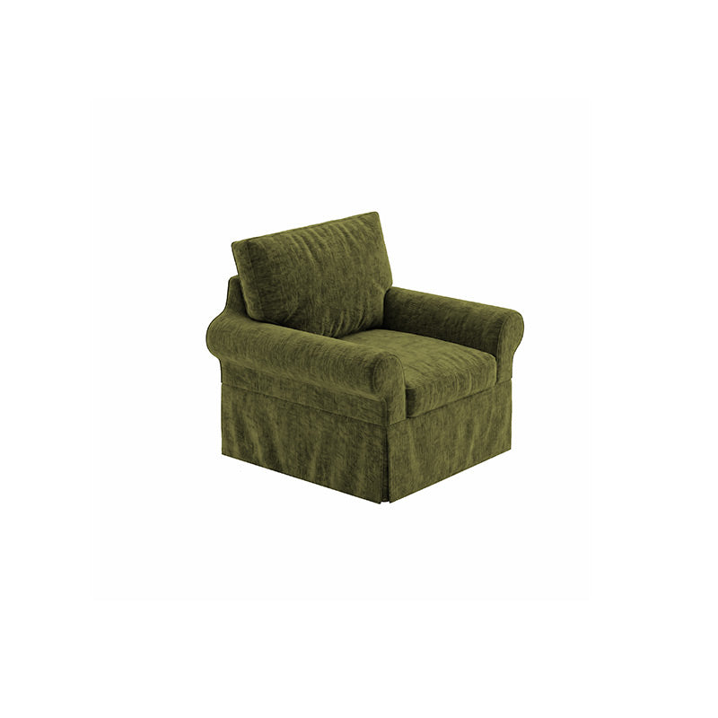 POTTERY BARN Basic Chair Cover-Chenille Winter Moss