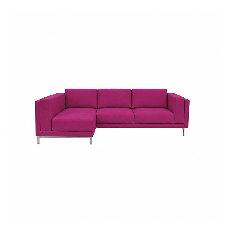 Nockeby 3 Seat Sofa with Left Chaise Cover-Canvas Berry plum