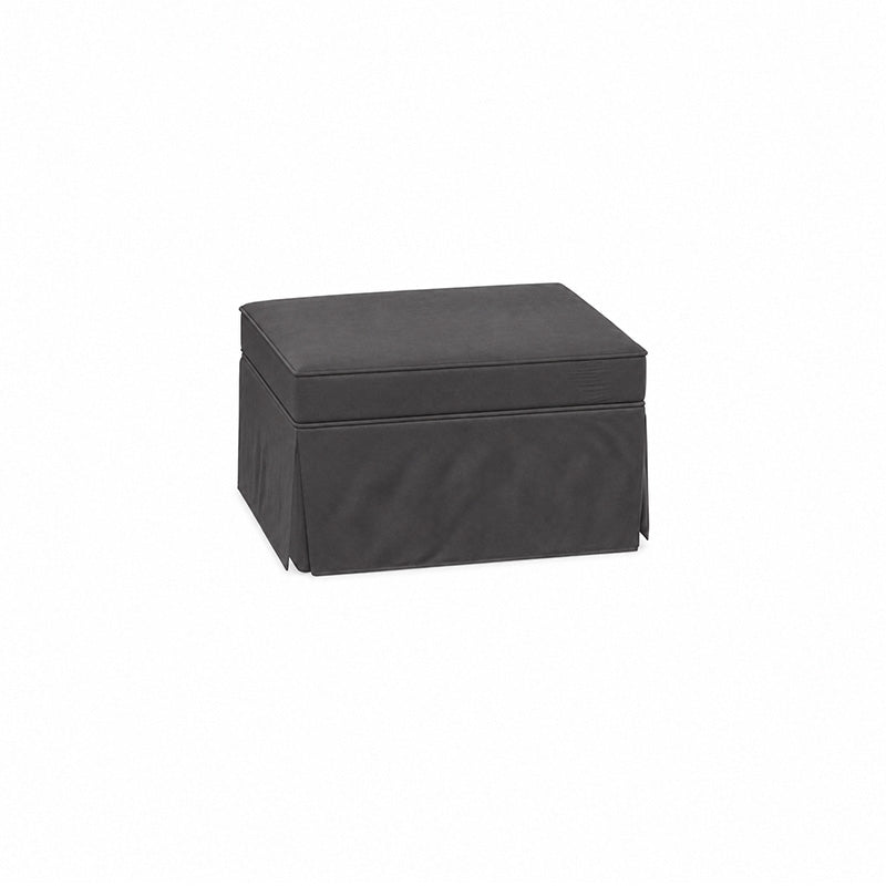 Pottery Barn Basic Ottoman-Velvet gray