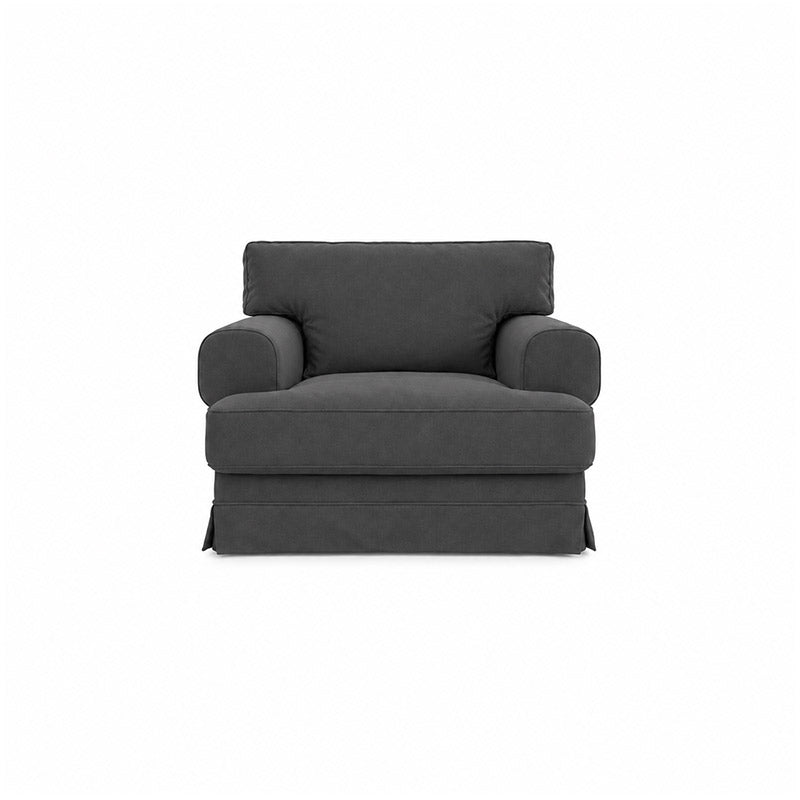 Ekeskog Armchair Cover-Canvas Charcoal