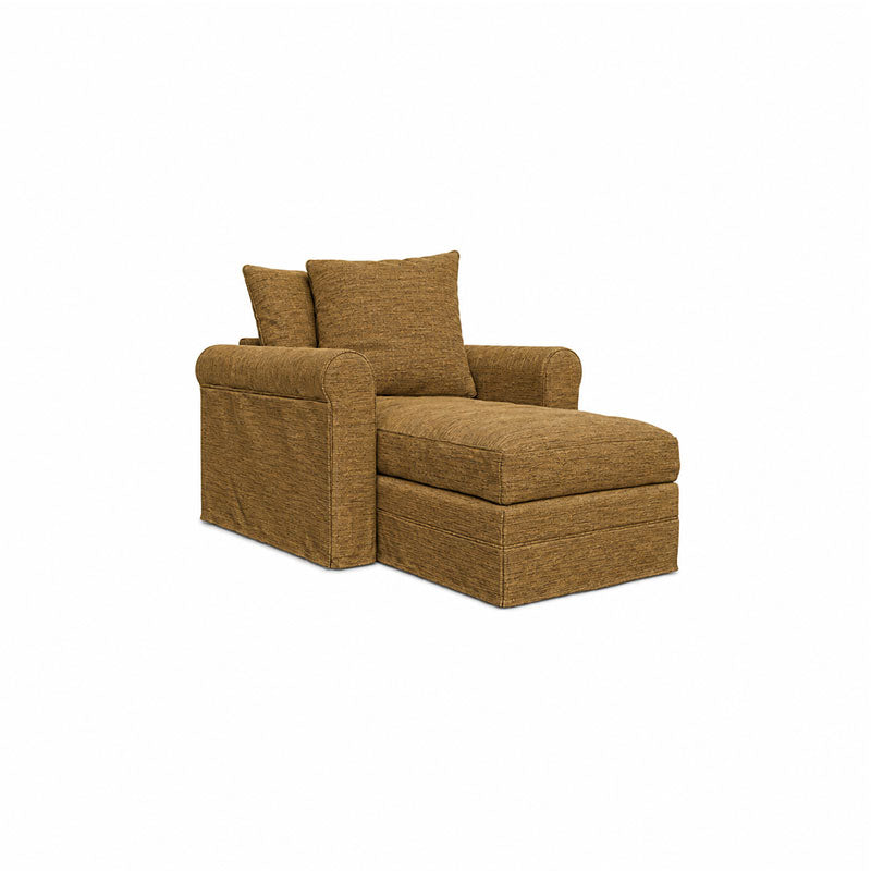 Grönlid Chaise Lounge Cover-Patterned Weave Antique Gold