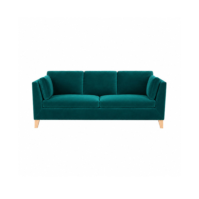 Stockholm 3 Seater Sofa Cover-Velvet peacock