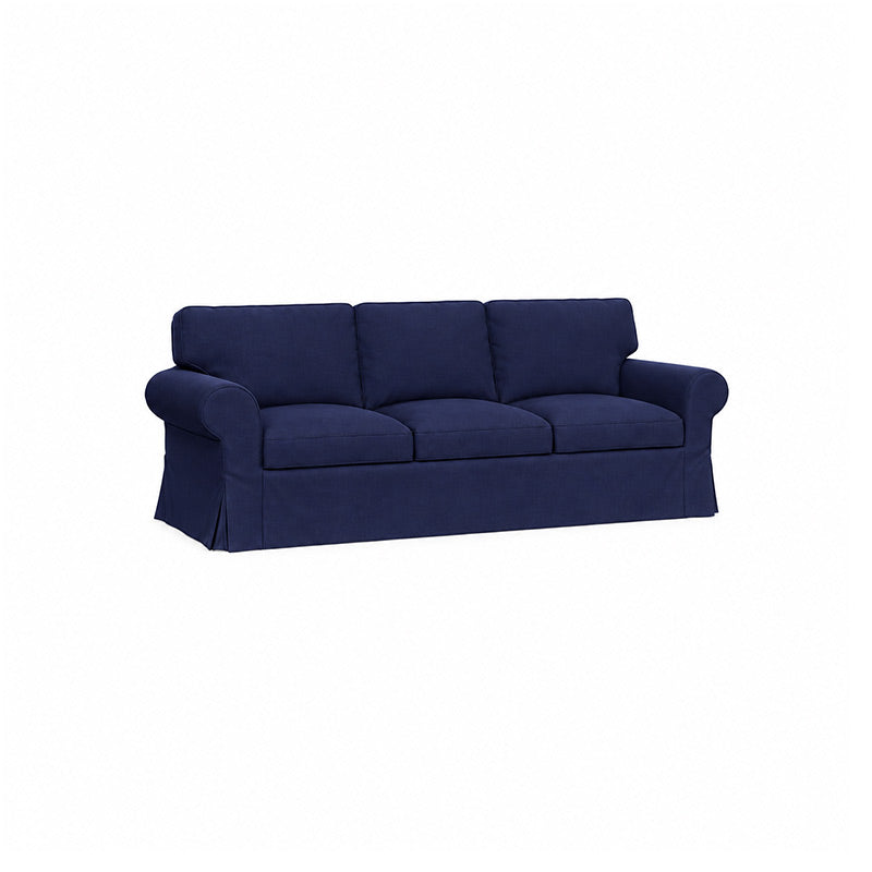 Ektorp 3.5 Seater Sofa Cover-Velvet cobalt blue