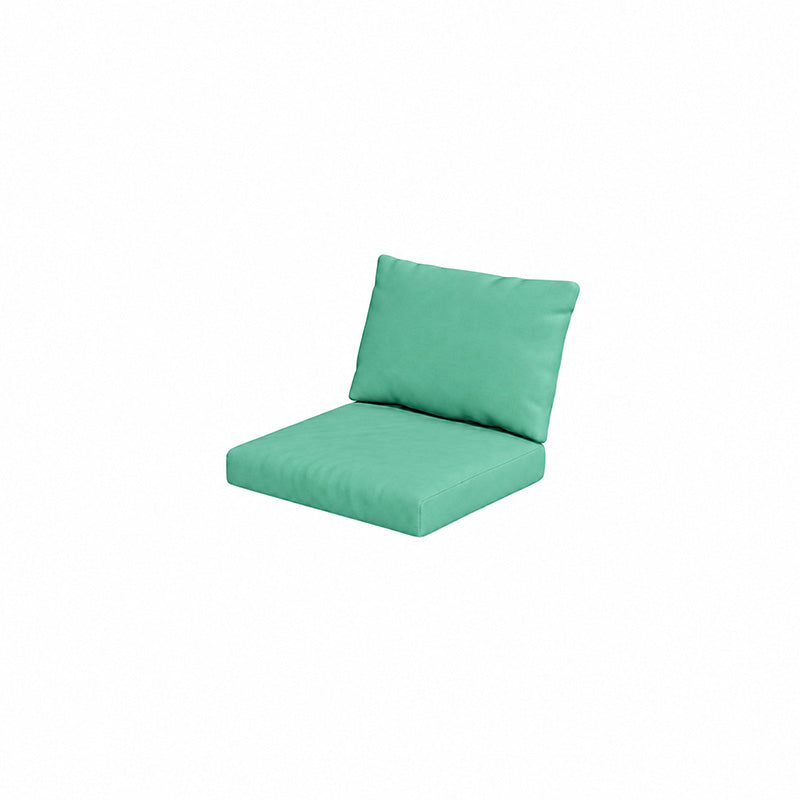 Stockholm Rattan Chair Cushion Cover Set-Velvet cyan