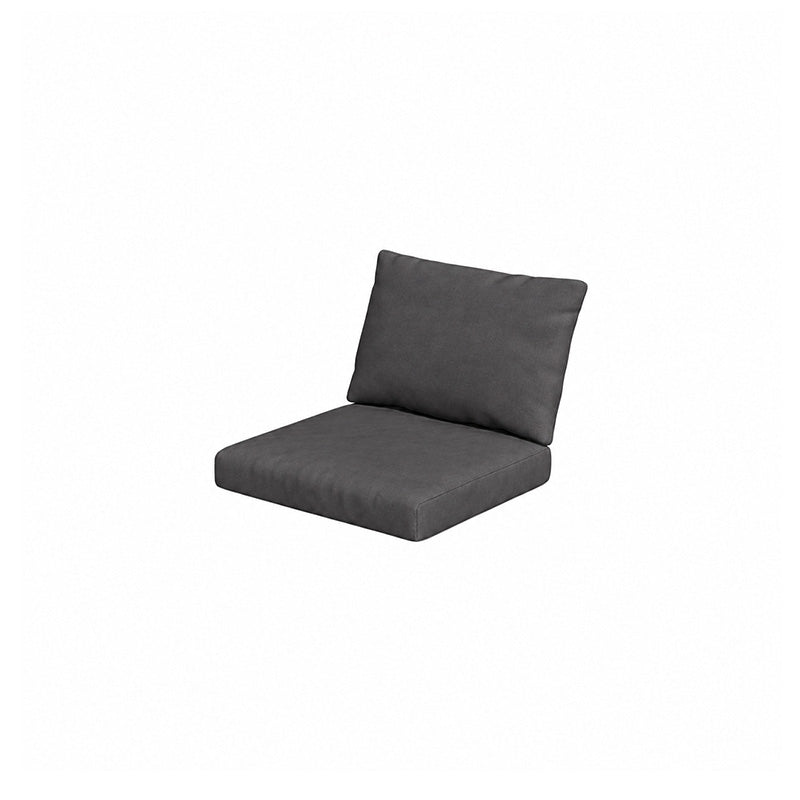 Stockholm Rattan Chair Cushion Cover Set-Structural Weave charcoal