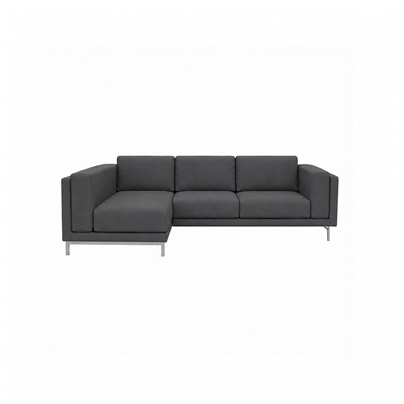 Nockeby 3 Seat Sofa with Left Chaise Cover-Structural Weave Charcoal
