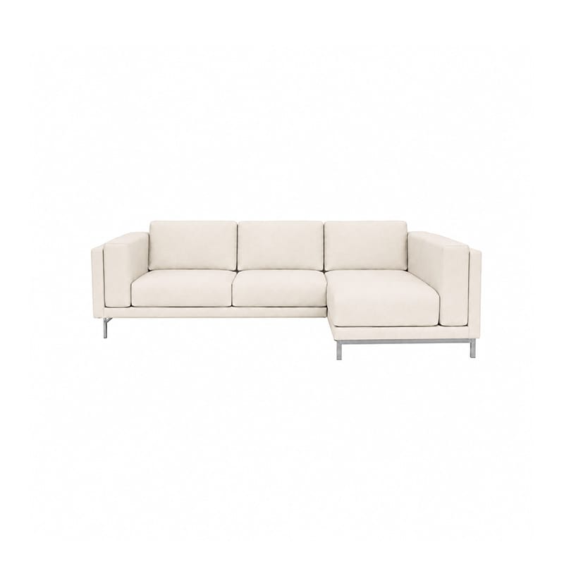 Nockeby 3 Seat Sofa with Right Chaise Cover-Velvet Beige