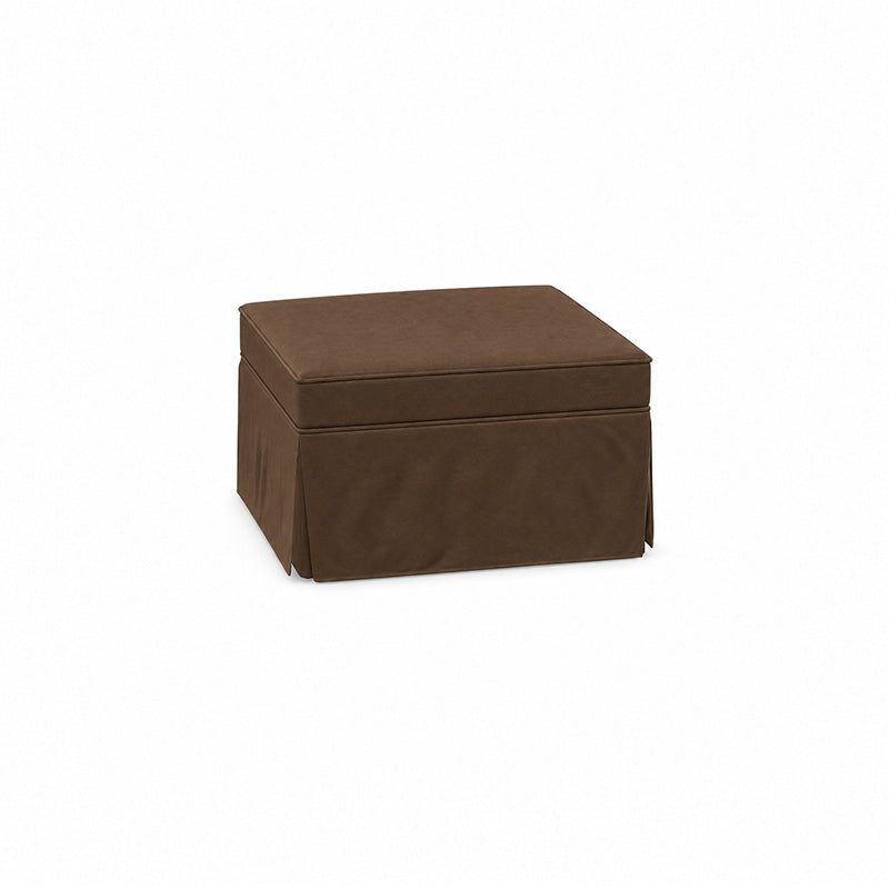 Pottery Barn Basic Ottoman-Chenille Cypress Green