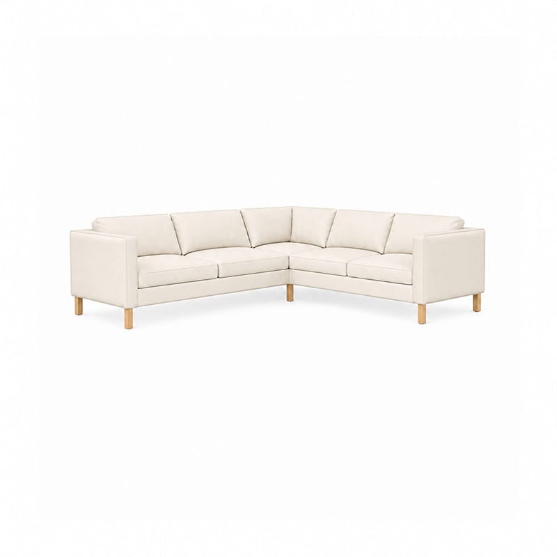 Karlstad Corner Sofa Cover (3+2)-Structural Weave cream