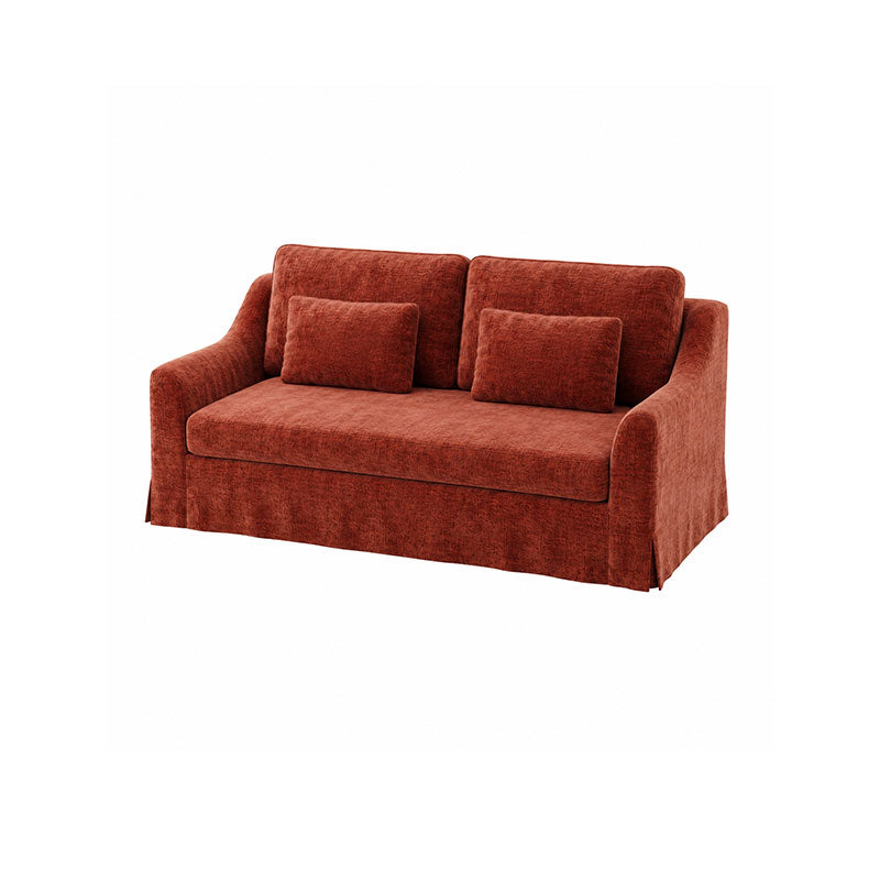 Färlöv 2 Seater Sofa Cover-Chenille Burnt Brick