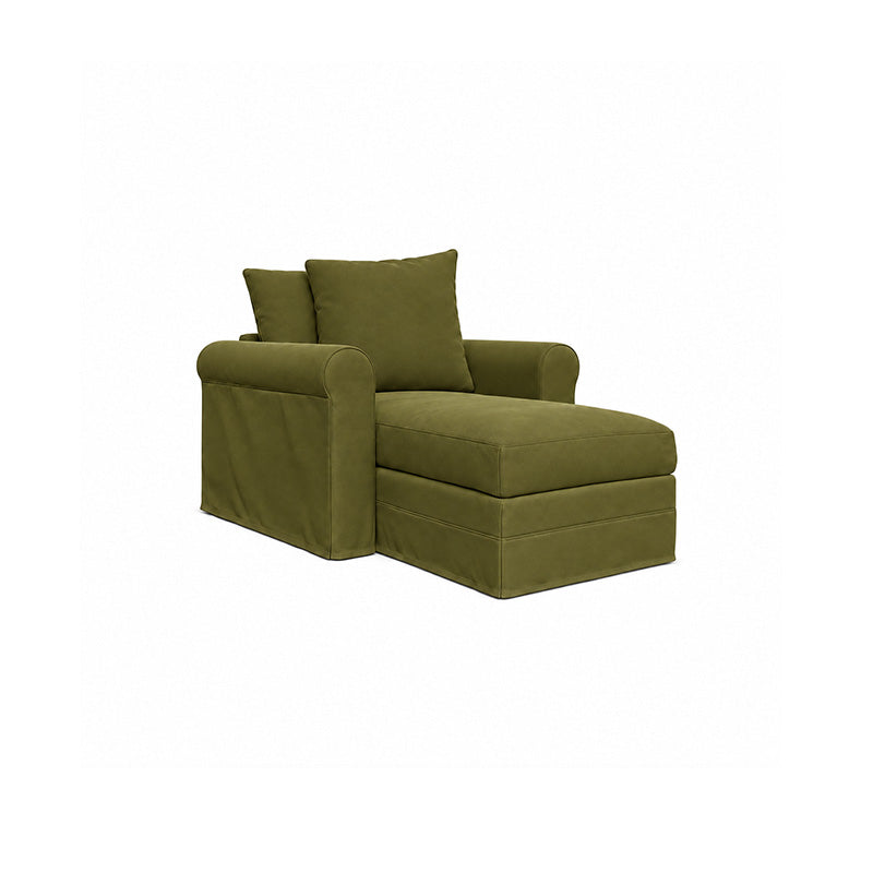 Grönlid Chaise Lounge Cover-Microfiber Olive