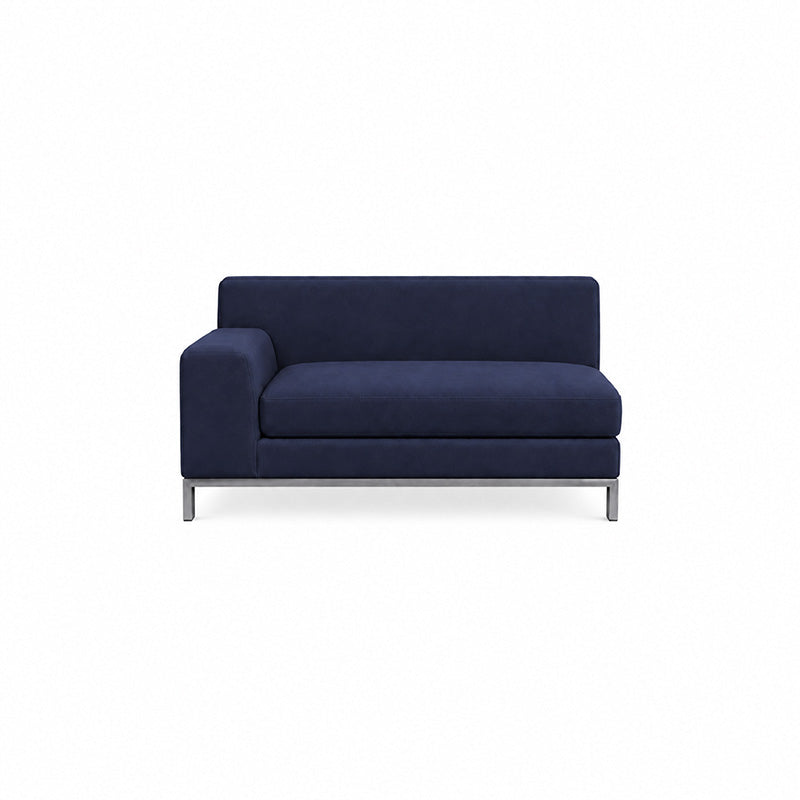 Kramfors 2 Seater Sofa with Left Arm Cover-Microfiber Navy blue