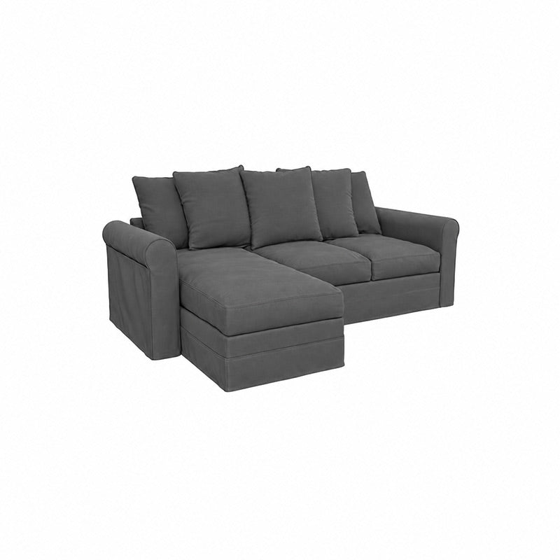 Grönlid 3 Seater with Chaise Sofa Cover-Corduroy Ash Gray