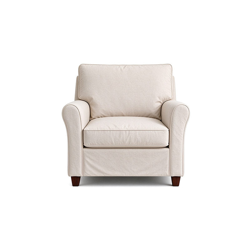 Angby Armchair Cover-Velvet beige