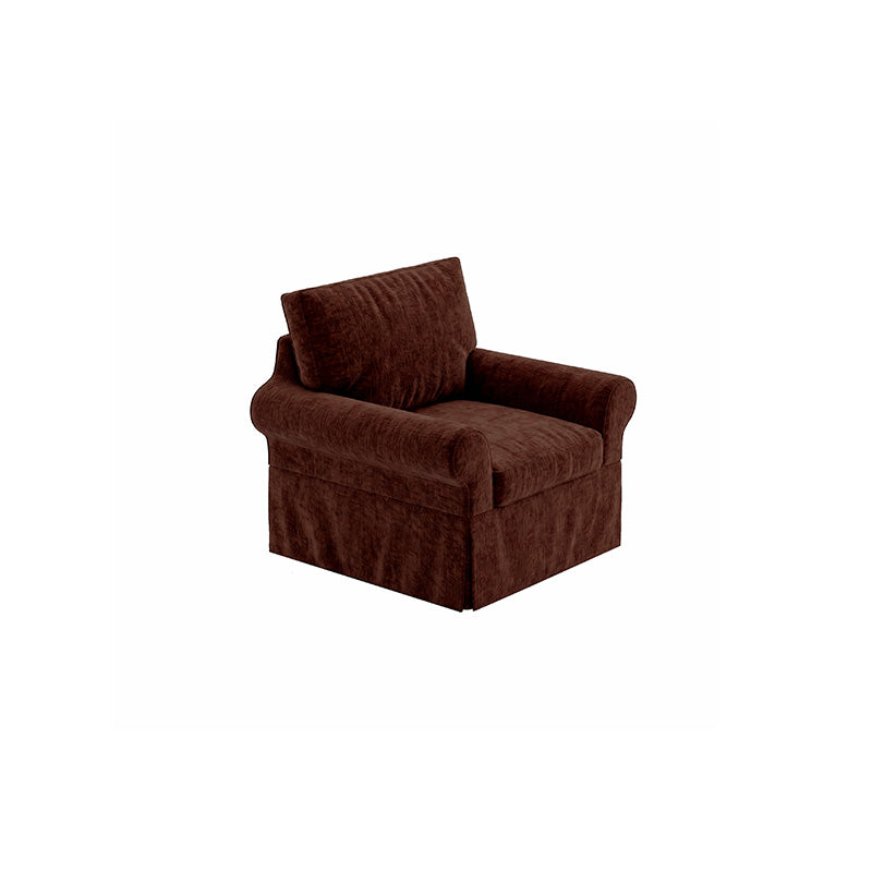 POTTERY BARN Basic Chair Cover-Chenille Chestnut