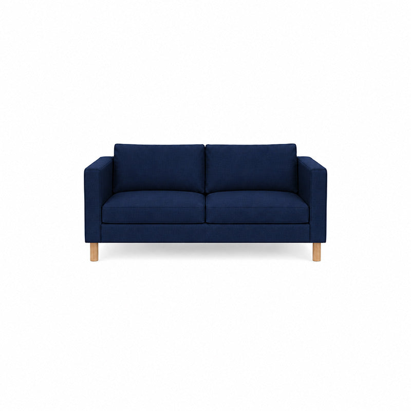 Karlstad 2 Seater Sofa Cover-Velvet Cobalt blue