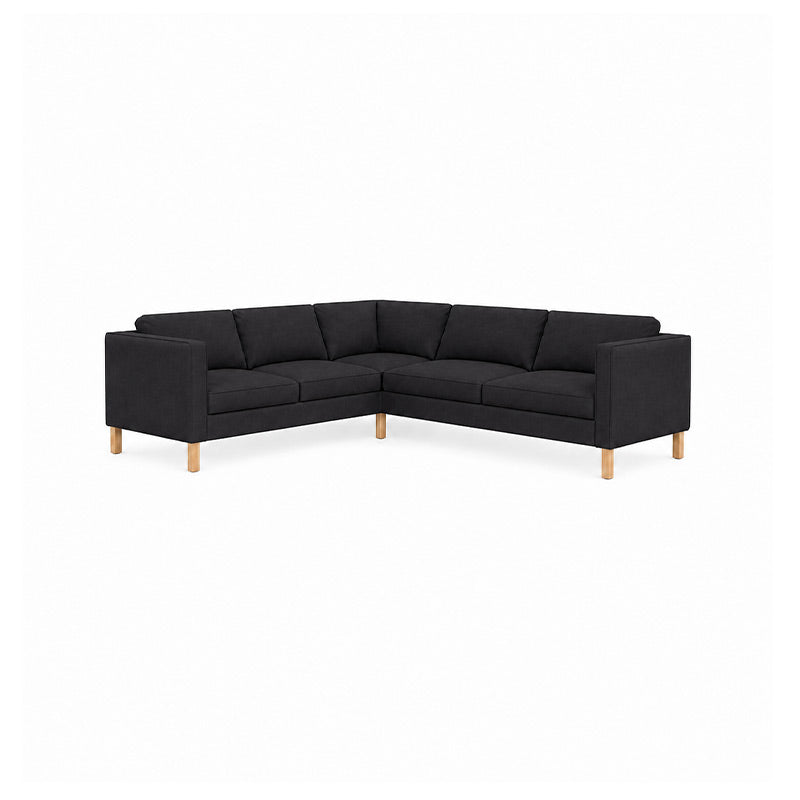 KARLSTAD Corner Sofa Cover (2+3)-Microfiber Black