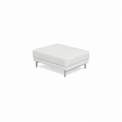 Nockeby Footstool Cover-Canvas Ivory
