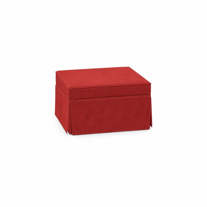 Pottery Barn Basic Ottoman-Chenille Burnt Brick