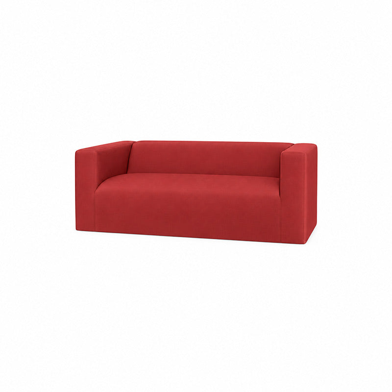 Klippan 2 Seater LongSkirt Sofa Cover-Chenille Burnt Brick