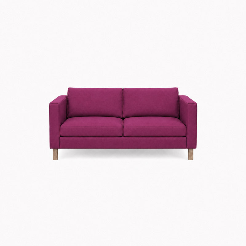 Karlstad 2 Seater Sofa Cover-Canvas Berry plum