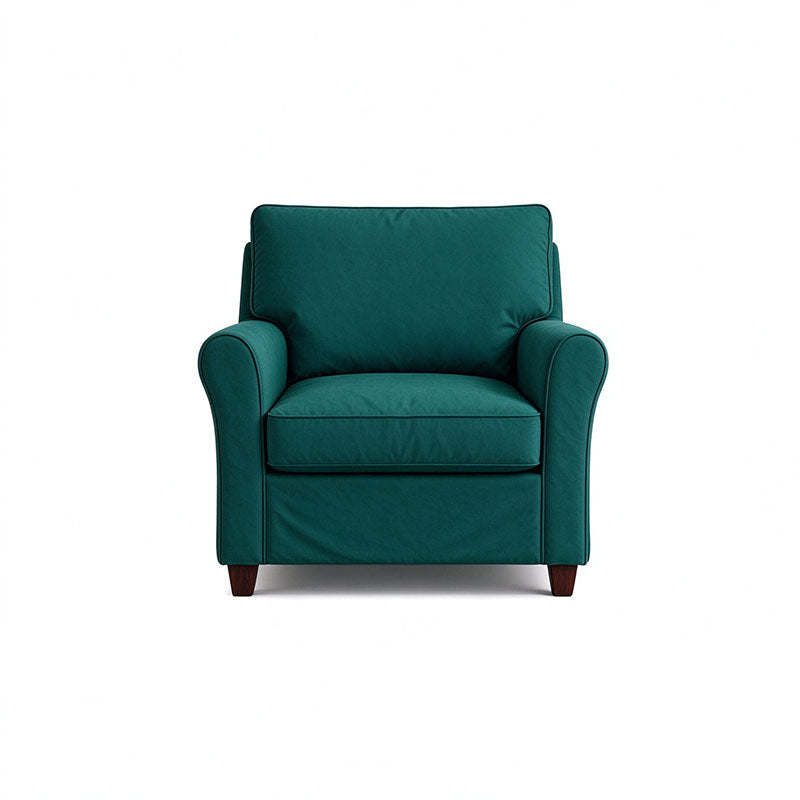Angby Armchair Cover-Velvet peacock