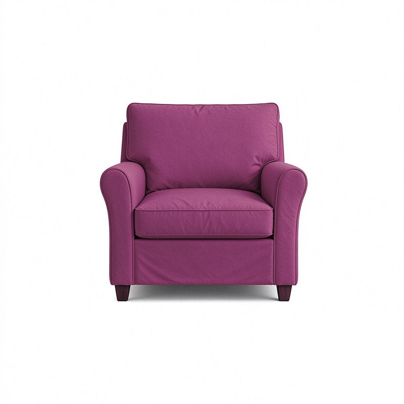Angby Armchair Cover-Canvas Berry plum