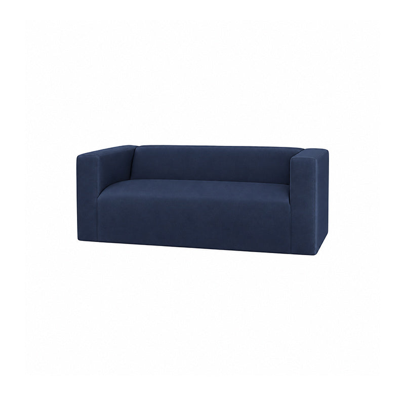 Klippan 2 Seater LongSkirt Sofa Cover-Structural Weave navy
