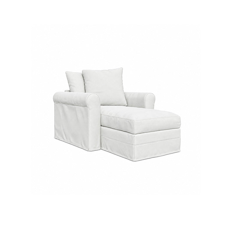 Grönlid Chaise Lounge Cover-Canvas Pure white