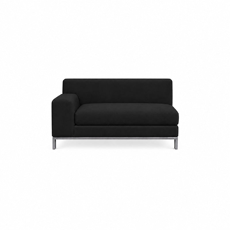 Kramfors 2 Seater Sofa with Left Arm Cover-Microfiber Black