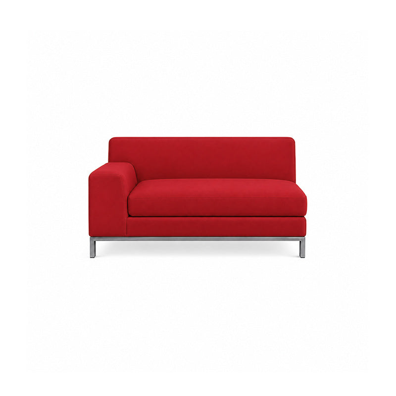 Kramfors 2 Seater Sofa with Left Arm Cover-Structural Weave red